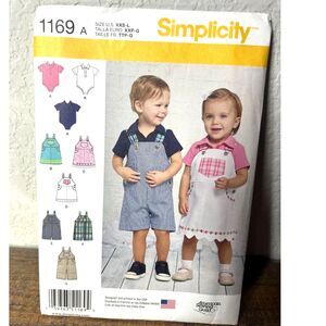 Simplicity Pattern 1169 A American Sewing Guild Baby 20 Piece XXS-L/XXP-G/TTP-G